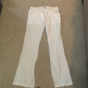 White linen pants. Cover up